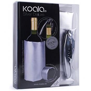 Koala Internacional Hosteleria Set Manga enfriadora de Vino y sacacorchos, Negro, Pequeño