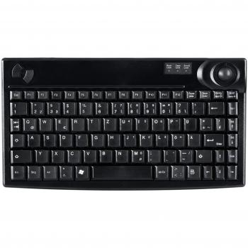 Teclado USB Active Key AK-440 QWERTZ Alemán Negro con Trackball Integrado