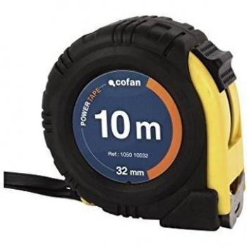Cofan 105010032 Flexómetro recubierto de goma, 32 mm x 10 m