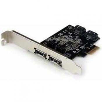 StarTech.com PEXESAT322I - Tarjeta controladora PCI Express SATA 6 Gbps eSATA de 2 puertos - Tarjeta PCIe SATA III de doble puerto - 2 int/2 ext