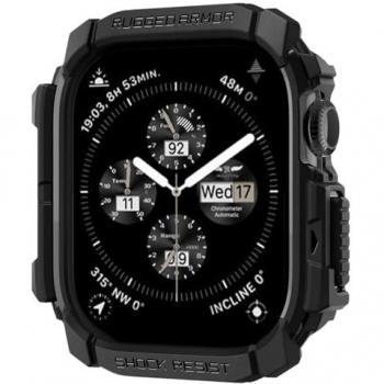 Funda Spigen Rugged Armor Matte Black para Apple Watch 10 (42 mm) - Resistente a golpes y de TPU