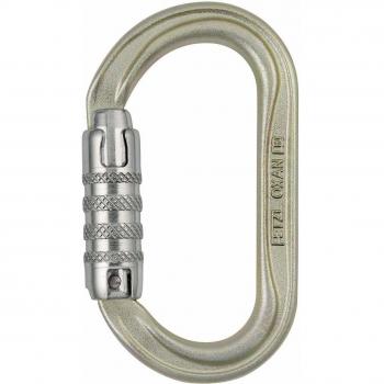 Petzl Oxan Screw-Lock Black Steel Carabiner