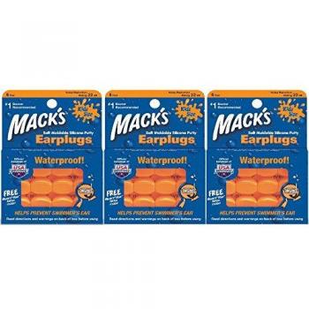 Macks - 3 Packs de 6 Bouchons d'Oreilles Piscine pour Enfants