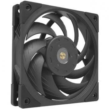Mars Gaming MF-NC Ventilador PWM 120mm Rodamiento FDB de Cobre con Aspas Híbridas Negro, Ventilador de Caja, 12cm, Carcasa del ordenador, Silencioso, Diseño de Asp