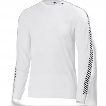 Camiseta térmica Helly Hansen Hh Lifa Stripe Crew manga larga para hombre color blanco (talla M)
