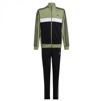 Adidas Essentials 3-Stripes Tiberio Kids Tracksuit Green/Black/White