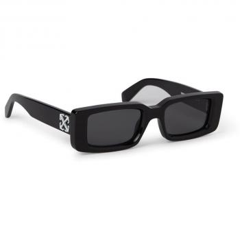 Off-White Oeri127 Arthur Sunglasses, Unisex, Black, Size: 50 MM, Includes Original Case