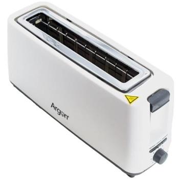 Tostadora de Pan Larga 900W | 7 Niveles de Tostado, Función Descongelar, Recalentar y Cancelar | Tostador Blanco con Bandeja Recogemigas y Antiatasco