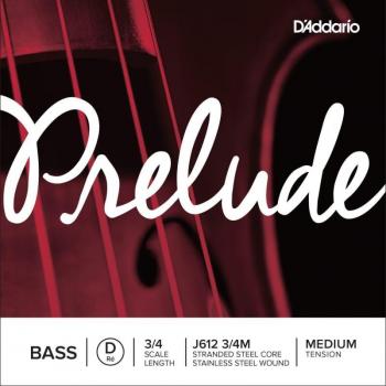 D'Addario Prelude Medium Tension 3/4 Scale Single D String for Double Bass