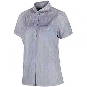 Regatta Jerbra II Camisas de Manga Corta para Mujer, Mujer, Camisetas, RWS084 90014L, Blanco, Talla 14