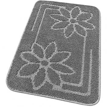 Alfombra de Baño Antideslizante Absorbente 50x110 cm Color Sólido Gris Made in Italy