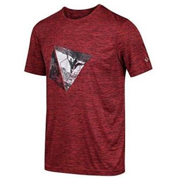Regatta Fingal V-Camiseta Estampada para Deportes Activos, De Secado Rápido Y Manga Corta T-Shirts/Polos/Vests, Hombre, Burnt Salmon, L