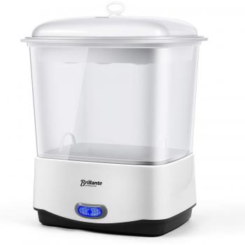 Brillante Esterilizador a Vapor Eléctrico 3 en 1 Esterilizador y Secador de Biberones Ajustables para varias Botellas de Alimentación, Comida para Bebés, sin BPA