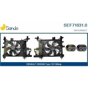 Motor eléctrico ventilador del radiador 12V 30A 383mm para Renault CEF71031AS