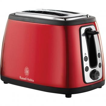 Russell Hobbs Cottage 18260-57 -Tostadora de acero inoxidable, 980 W, color rojo