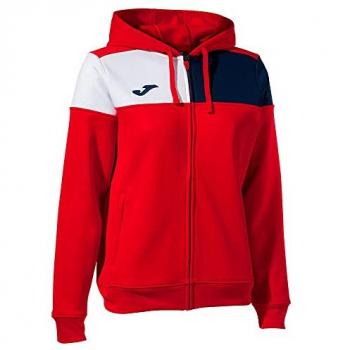 Chaqueta con capucha Joma Crew V roja marino blanco mujer