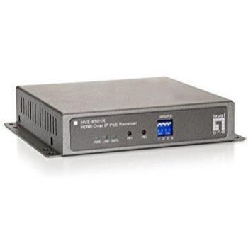 LevelOne HVE-6501R - Receptor PoE HDMI/IP con Gigabit Ethernet, Gris