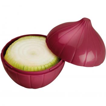 Ibili 782502E - Contenedor de Cebollas en Plástico Morado, Caja Expositora