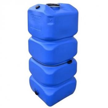 Depósito Cuadrado de Polietileno para Agua Potable 750L Ecológico y Reciclable, Uso Exterior, Dimensiones 74x74x166 cm, Color Azul