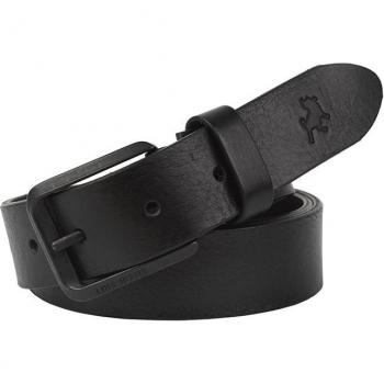 Cinturón de piel genuina para hombre Lois 501015 en color negro con hebilla de metal, ideal para uso diario
