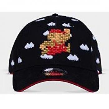 Difuzed Baseball Cap Nintendo 8Bit-Gorra Ajustable Cloud Mario, Color Negro, Taille Unique para Hombre