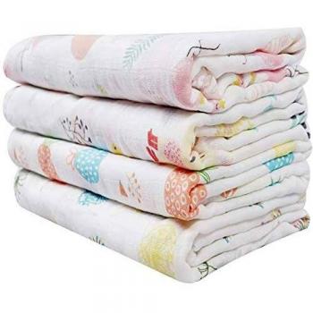 Softan Mantas Swaddle Bebé de Envoltura,Muselina Bambú 120x120cm,mantas para bebes