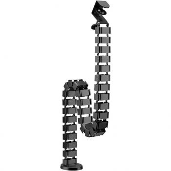 Canalina Portacables Flexible My Wall HZ43L con 30 Juntas, Color Negro, 1 Unidad