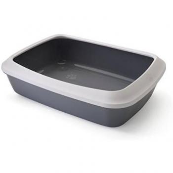 Bandeja de Arena Grande para Gatos Bubi Gris 37x15x47cm