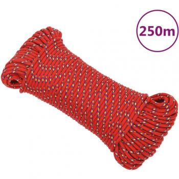 Cuerda náutica roja de polipropileno 4 mm 250 m