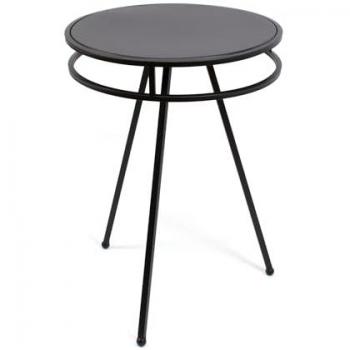 Mesa Auxiliar de Metal para Plantas - Soporte Decorativo Ideal para Recibidor, Salón y Dormitorio - Varios Modelos (Negro)