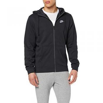 Nike Sportswear Club Full-Zip Hoodie for Men - Black/White - Size XXL