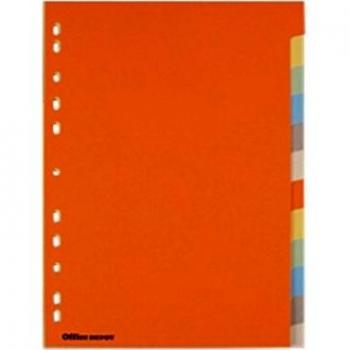 OfficeDepot-Juegode12separadorescartulinapestañasneutrascolorespastelOfficeDepotA4