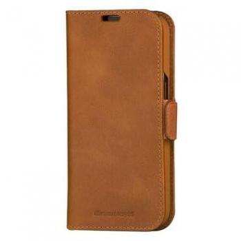 Funda de cuero para iPhone 15 Copenhagen - Marrón claro, tipo billetera con tapa
