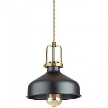 Lámpara colgante Eris-2 de metal negro, 1 bombilla E27, diámetro de 39 cm, diseño tipo domo para interior