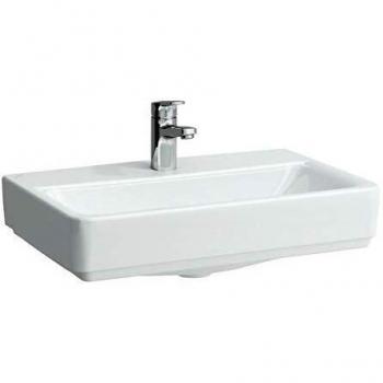 Lavabo sobre encimera Laufen Pro S Compact 55x38 cm, blanco, sin rebosadero, 1 orificio para grifería con LCC