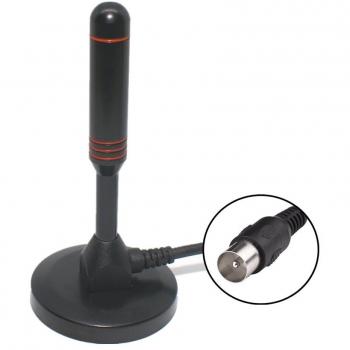 Antena TDT de varilla digital, Alta Ganancia Antena TV de 35 dB | TV / PC / MAC | Potente Antena Amplificada TDT con Base Magnética Estable y 3m de Cable | DVB-T / TDT | Gran Potencia de Recepción