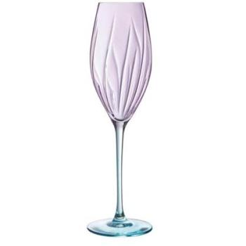 Pack de 4 Copas Flauta Cristal d'Arques Swirly Spring Multicolores 21cl Apto Frigorífico