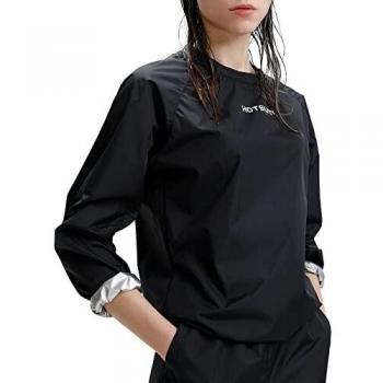 Chaqueta de sauna para mujer HOTSUIT, anti-desgarros, para entrenamiento, color negro, talla S