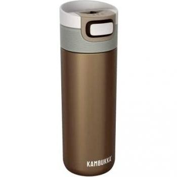 Botella Termo Kambukka Etna Grip 500ml Coffee Brown - Acero Inoxidable - Antigoteo - Antiderrame