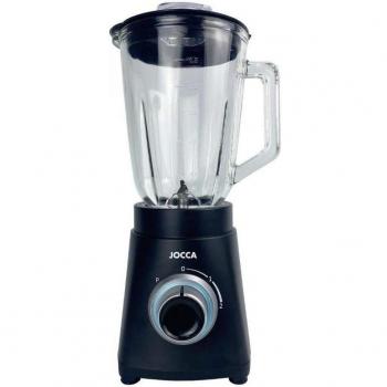Batidora de Vaso Jocca 1000W con Jarra de Cristal 1.5L, 4 Cuchillas de Acero Inoxidable, 2 Velocidades y Función Turbo