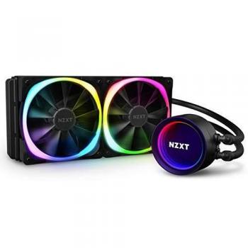 NZXT Kraken X53 RGB 240 mm - RL-KRX53-R1 - Enfriador líquido de CPU AIO RGB - Diseño de espejo infinito giratorio - Conector RGB - Ventiladores de radiador Aer RGB V2 de 120 mm