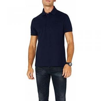 Lacoste Men's Paris Concealed Button Polo Shirt (Navy) - Size: 46/Regular