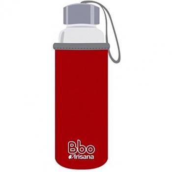 Irisana Botella Reutilizable de borosilicato de 500 ML, con Funda de Neopreno. Bbo5