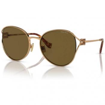 Miu Miu MU53YS 7OE01T Women's Sunglasses Gold Size 58 Panthos Gilded Brass