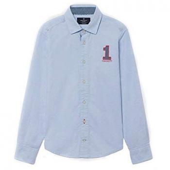 Hackett - Sky OXF Shirt Y - Camisa Azul Manga Larga NIÑO