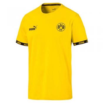 PUMA BVB Ftblculture tee Camiseta, Hombre, Cyber Yellow, L