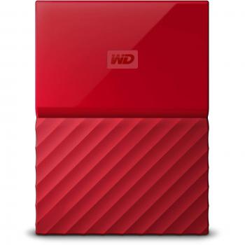WD My Passport - Disco Duro Portátil de 4 TB y Software de Copia de Seguridad Automática, Rojo