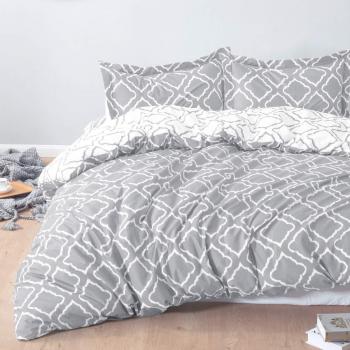 Bedsure Funda Nordica Cama 80 90 Gris - Fundas edredon de Cama 135x200 con 1 Funda de Almohada 50x80cm 2 Piezas - Muy Suave Microfibra con patrón a Cuadros