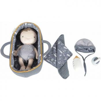 Muñeco Bebé Jim Little Dutch con accesorios azul claro liso y motivos