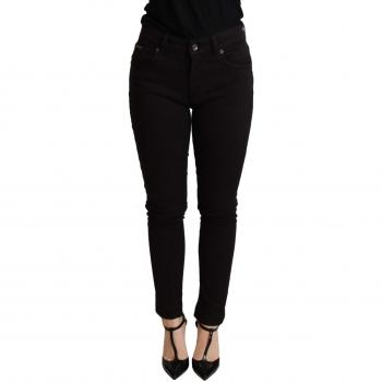 Dolce & Gabbana Black Skinny Denim Cotton Stretch Trouser - IT38|XS